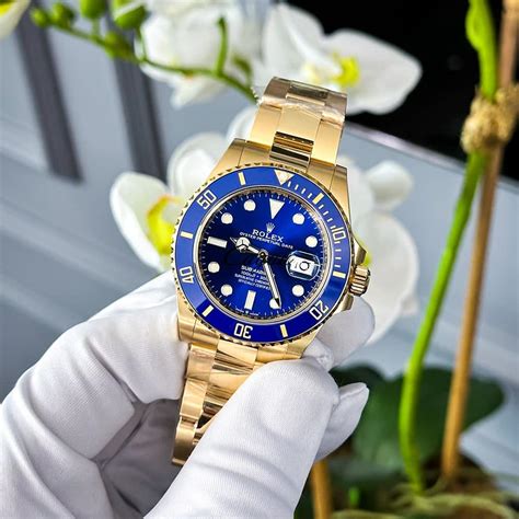 blue and gold rolex replica|second hand gold rolex watches.